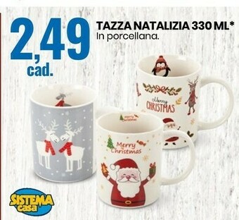 Eurospin Sistema casa tazza natalizia 330ml offerta