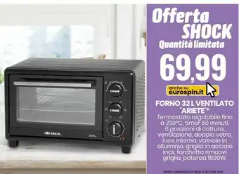 Eurospin Forno 32l ventilato offerta