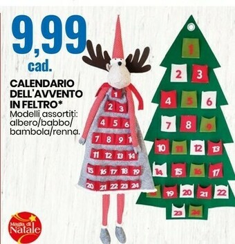 Eurospin Calendario dell' avvento in feltro offerta