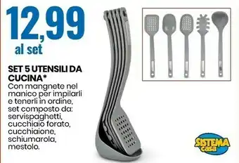 Eurospin Sistema casa set 5 utensili sa cucina offerta