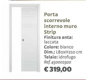 Porta scorrevole interno muro strip