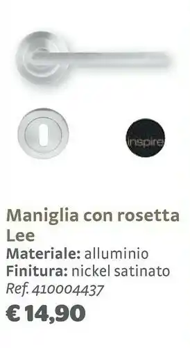 Inspire maniglia con rosetta