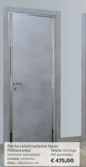 Bricocenter Naos porta rototraslante offerta