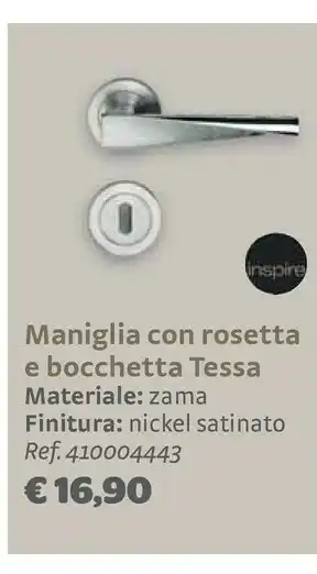Bricocenter Inspire maniglia con rosetta e occhetta tessa 410004443 offerta
