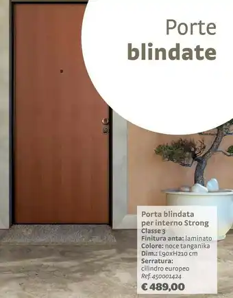 Bricocenter Strong classe 3 porta blindata per intero offerta