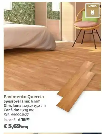 Bricocenter Pavimento quercia 440001677 offerta