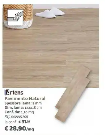 Bricocenter Artens pavimento natural offerta