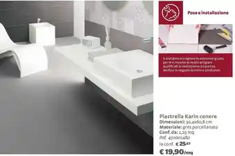 Bricocenter Piastrella karin cenere offerta