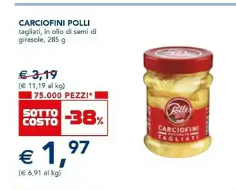 Esselunga Carciofini tagliati, in olio di semi si grisaole, 285 g offerta
