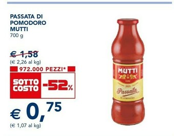 Esselunga Passata di pomodoro 700 g(ml) offerta