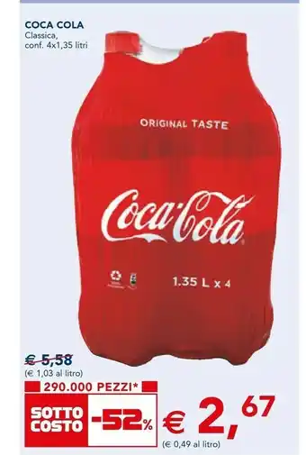 Esselunga Coca-cola - 1350 g(ml) offerta
