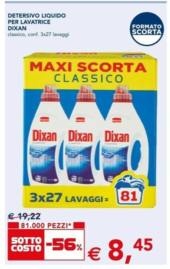 Esselunga Detersivo liquido per lavatrice offerta