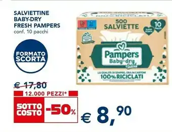Esselunga Salviettine baby dry fresh offerta