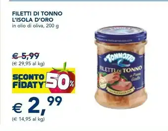 Esselunga Filetti di tonno 200g offerta
