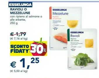 Esselunga Esselunga - mezzelune ripieno al salmone 250 g(ml) offerta