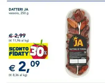 Esselunga Ja - datteri di tunisia deglet nour categoria 1 250 g(ml) offerta