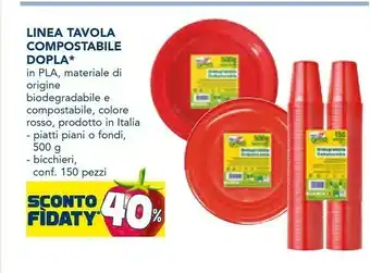 Esselunga Linea tavola compostabile offerta