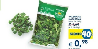 Esselunga - valeriana naturama 200 g(ml)