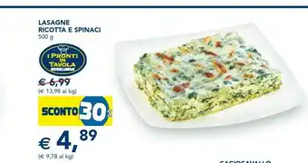 Esselunga Lasagne ricotta e spinaci offerta