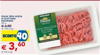 Esselunga Naturama polpa trita scelta di scottona 400 g offerta