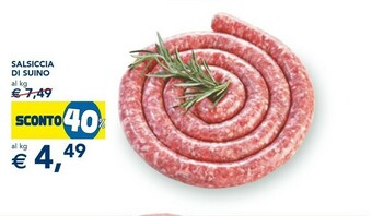 Esselunga Salsiccia di suino offerta