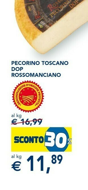 Esselunga Rossomanciano pecorino toscano dop offerta