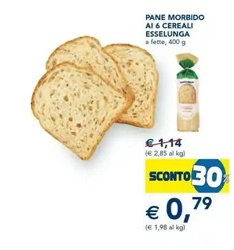 Esselunga Esselunga - pane morbido ai 6 cereali 400 g(ml) offerta