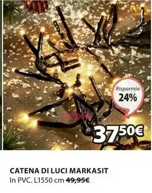 JYSK Jysk catena di luci markasit con 1000led offerta