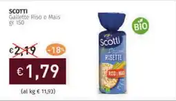 Prezzemolo e Vitale SCOTTI Gallette Riso e Mais offerta