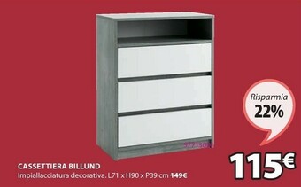 JYSK Cassettiera billund offerta