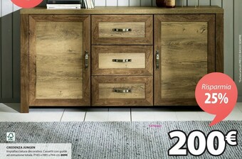 Credenza jungen 2 ante rovere