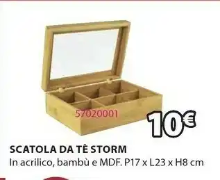 Scatola tè storm p17xl23xh8cm