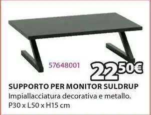 JYSK Supporto per monitor suldrup nero offerta