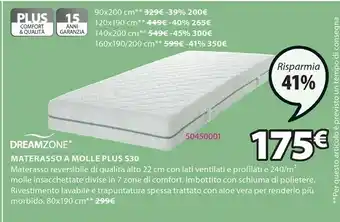 JYSK Materasso 80x190 plus s30 dreamzone offerta