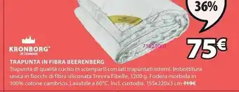 JYSK Trapunta in fibra kr. beerenberg 155x220x3cm offerta