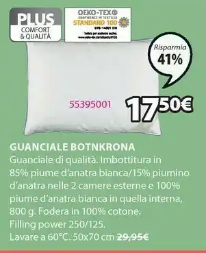 JYSK Guanciale botnkrona 50x70cm offerta