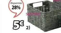 JYSK Contenitore portaoggetti caspersen p17xl23xh13cm grigio offerta