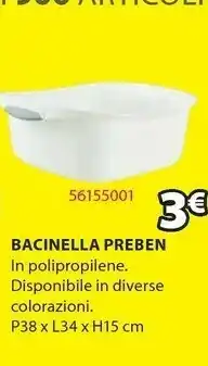 JYSK Bacinella preben 10l bianco offerta