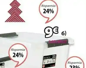 JYSK Contenitore portaoggetti probox 32l coperchio trasparente offerta