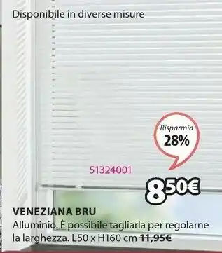 Veneziana bru 50x160cm alluminio bianco