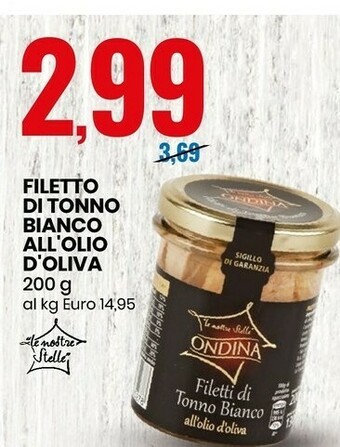 Eurospin Filetto di tonno bianco all'olio di oliva 200 g offerta