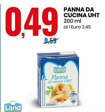 Eurospin Panna da cucina uht 200 g(ml) offerta