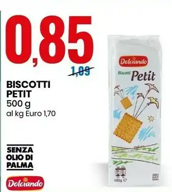 Eurospin Biscotti petit 500 g(ml) offerta