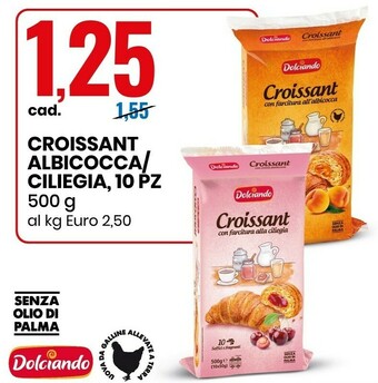 Eurospin Croissant con farcitura all'albicocca 500 g(ml) offerta