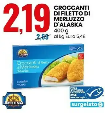 Eurospin Croccanti di filetto di merluzzo d'alaska 400 g(ml) offerta