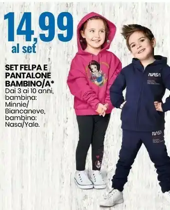 Set felpa e pantalone bambino