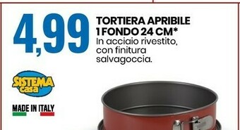 Eurospin Sistema casa tortiera apribile 1 fondo 24 cm offerta