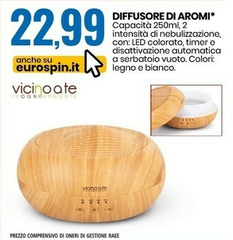 Eurospin Vicino a te diffusore di aromi 250 ml offerta