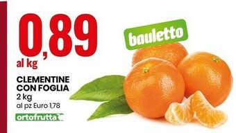 Eurospin Clementine con foglia offerta