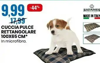 Eurospin Radames cuccia pulce rettangolare 100x65 cm offerta